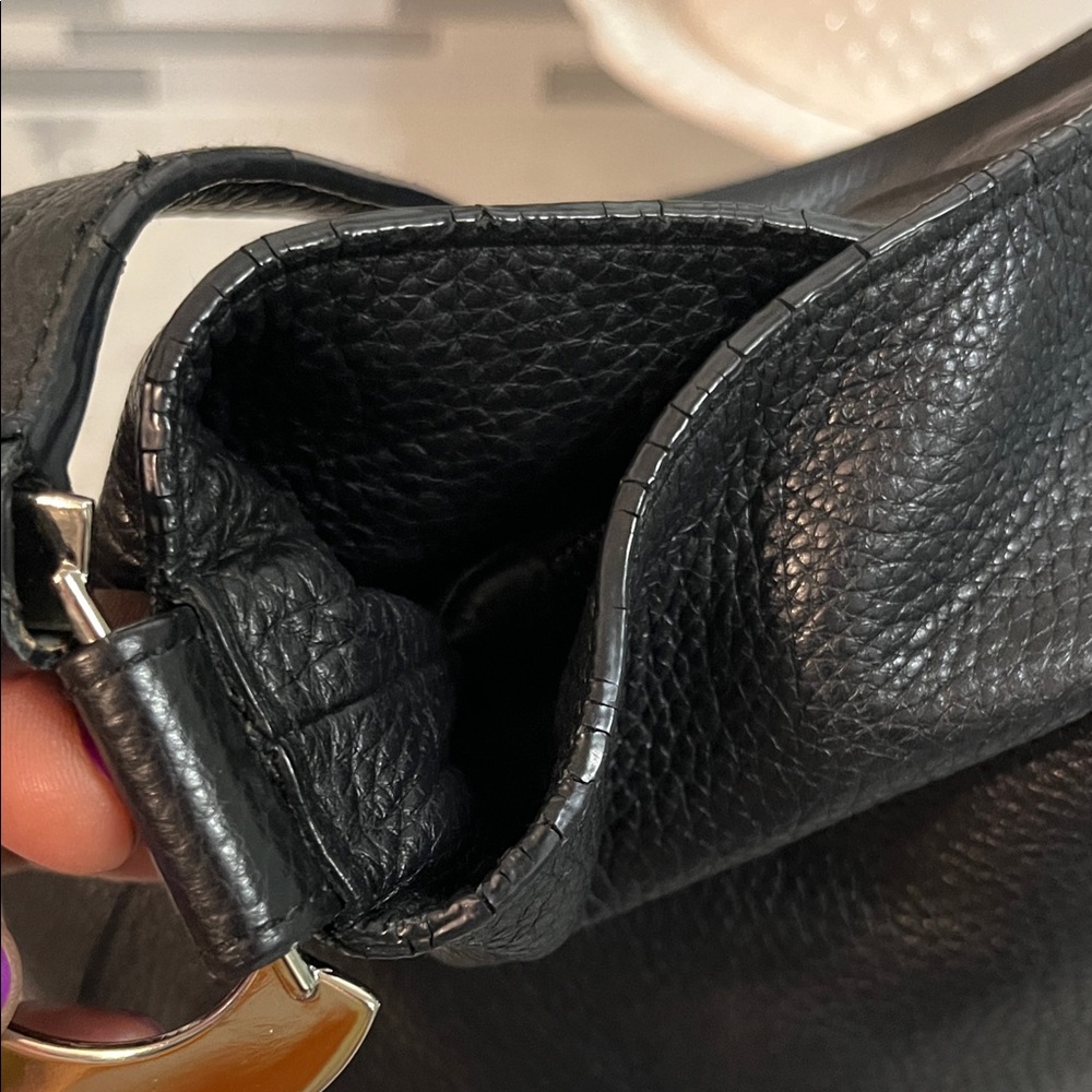 Furla Black Pebbled Leather Hobo Bag - Picture 9 of 12